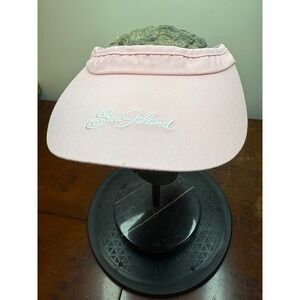 Sea Island Pink Visor‎ Hat Embroidered Logo Adjustable Tennis Golf Women